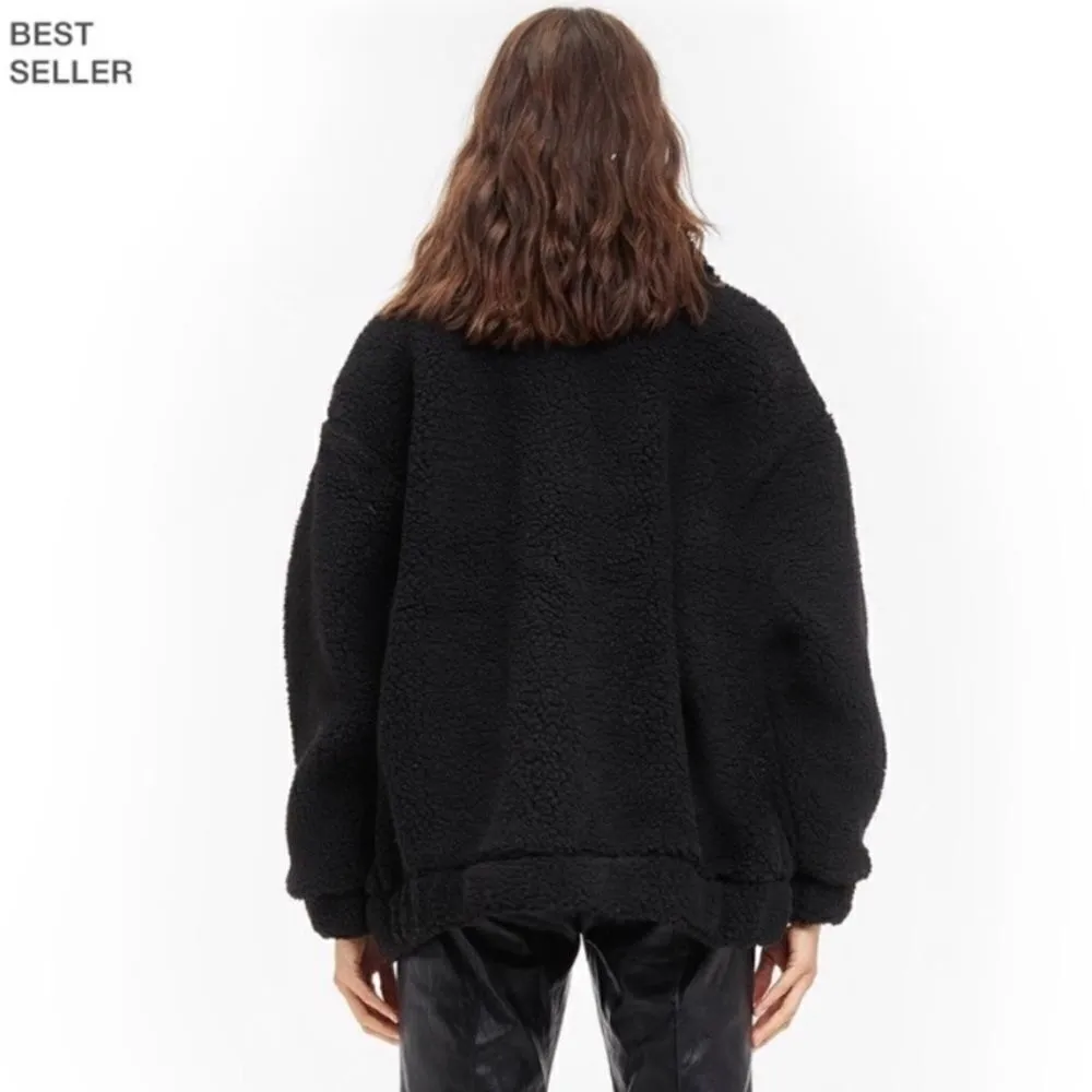 NWT I.Am.Gia Black Sherpa Teddy Oversized Jacket Pixie Coat - Image 2