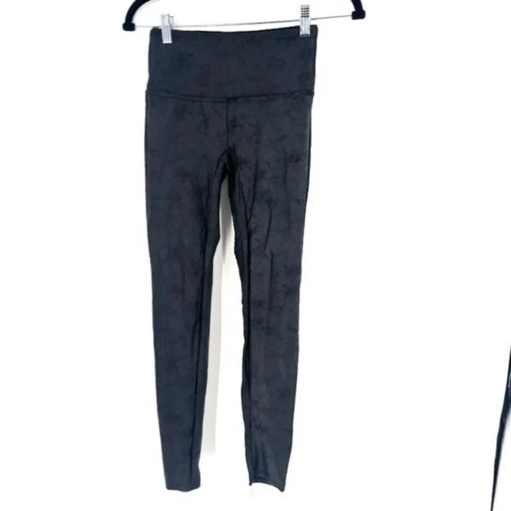 Rachel‎ Zoe Coated Faux Leather Tummy Control Hi Rise Leggings Small Black - Image 2