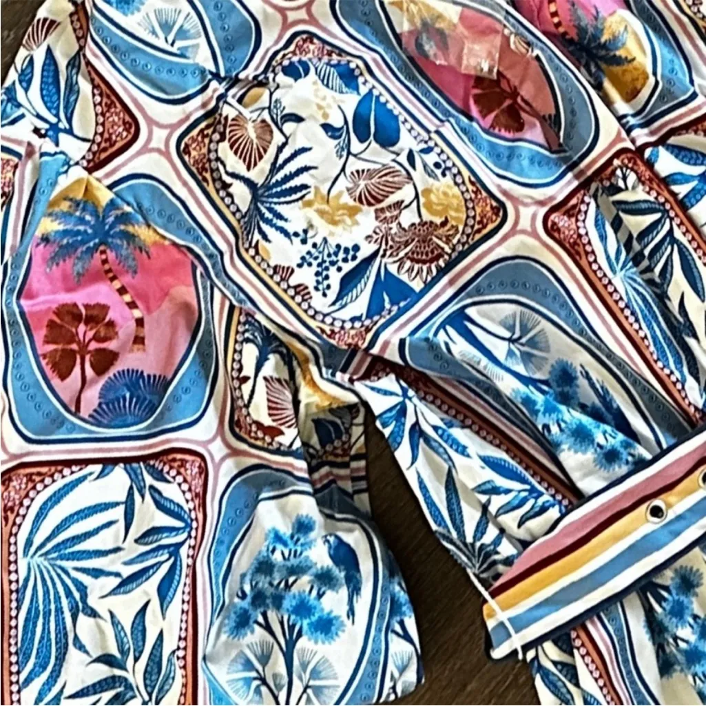 Joie Dress Size 12 New With Tags DUP to Farm Rio’s stamp dress Floral Print Sho - Image 6