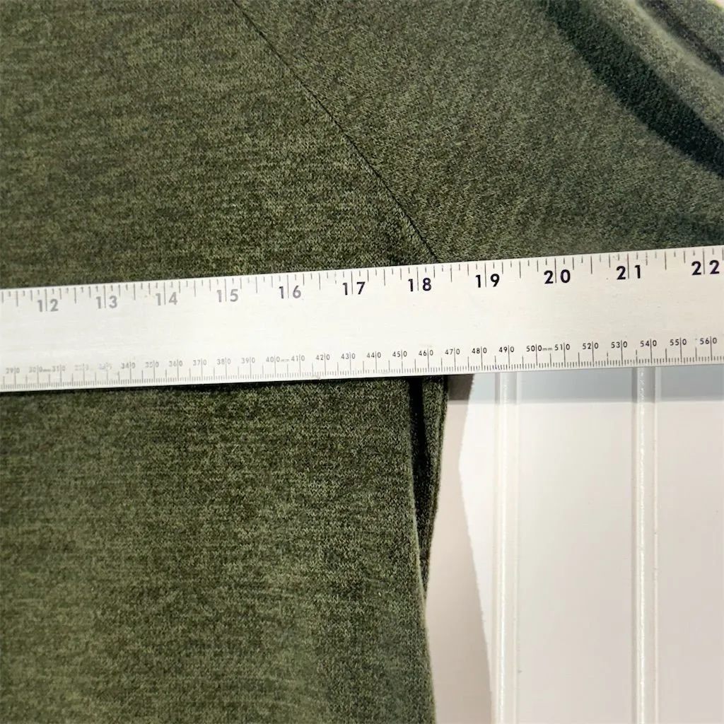 Bellamie Olive Green Tunic Sweatshirt Women’s M Boatneck 3/4 Sleeve Pullover - Image 4