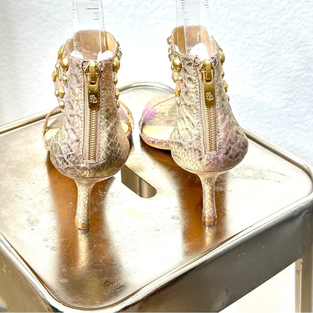 Joan & David Circa Studded Gold and Pink T - Image 4