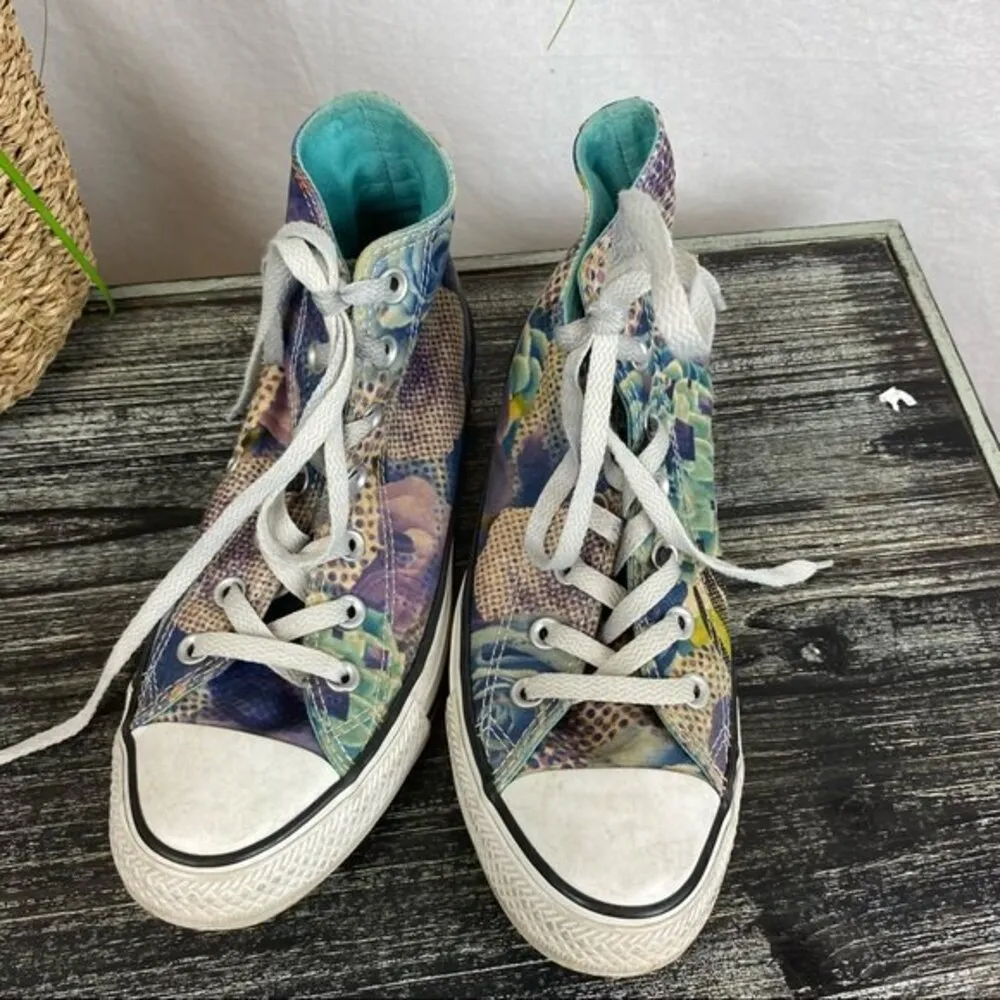 Converse All Star Digital Floral Chuck Taylor Hightop Athletic Sneaker Shoes 7 - Image 8