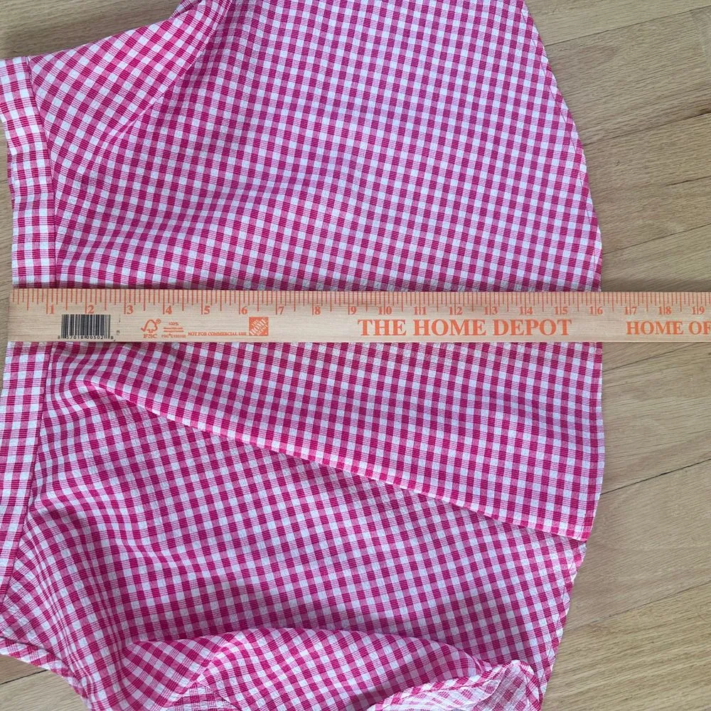Urban Outfitters Large Pink Gingham Skater Skirt Retro Picnic‎ Vibes - Image 6