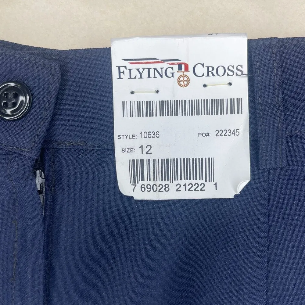 Flying Cross Women’s Size 12 Reg Uniform Skirt Navy Blue Pockets Belt Loops NEW - Image 3