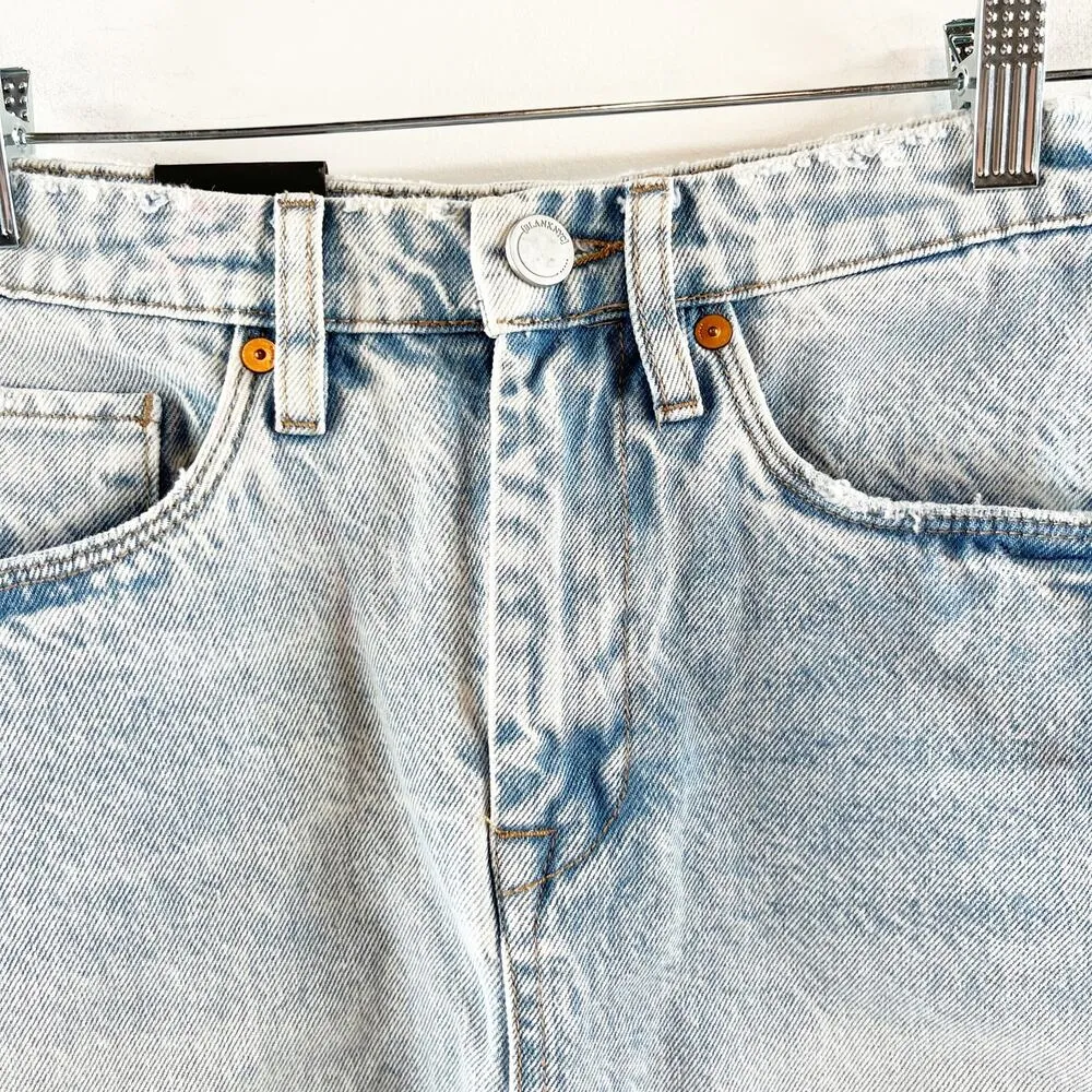 Blank NYC The Reeve Ultra High Rise Jean Distressed Cutoff Shorts Blue 27 - Image 6