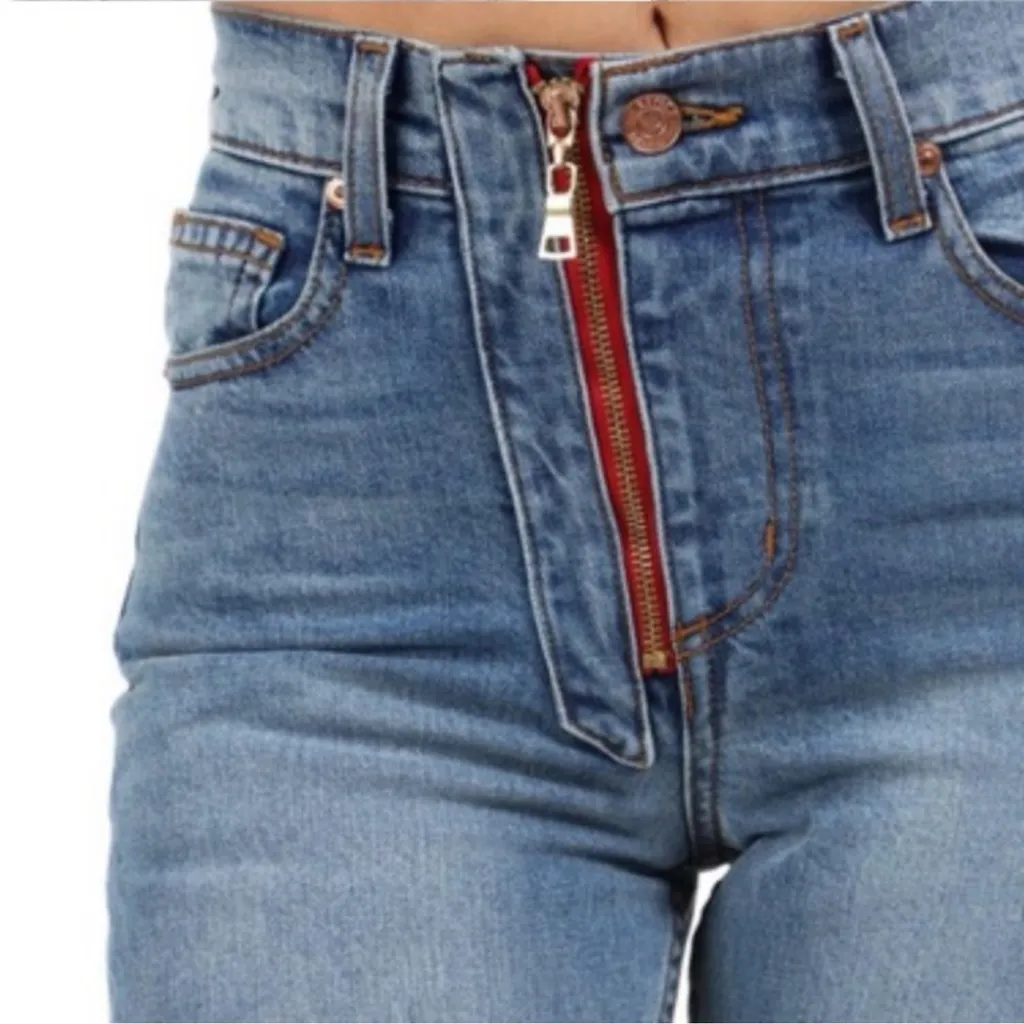 Revice Revolve Women’s Mon Amour Heart Butt Cropped Slim Fit Jeans Size 27 - Image 4