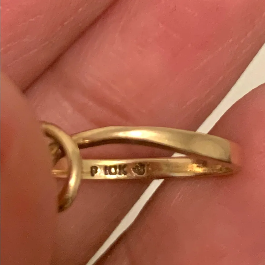 10kt Gold Pearl Diamond Ring - Image 3