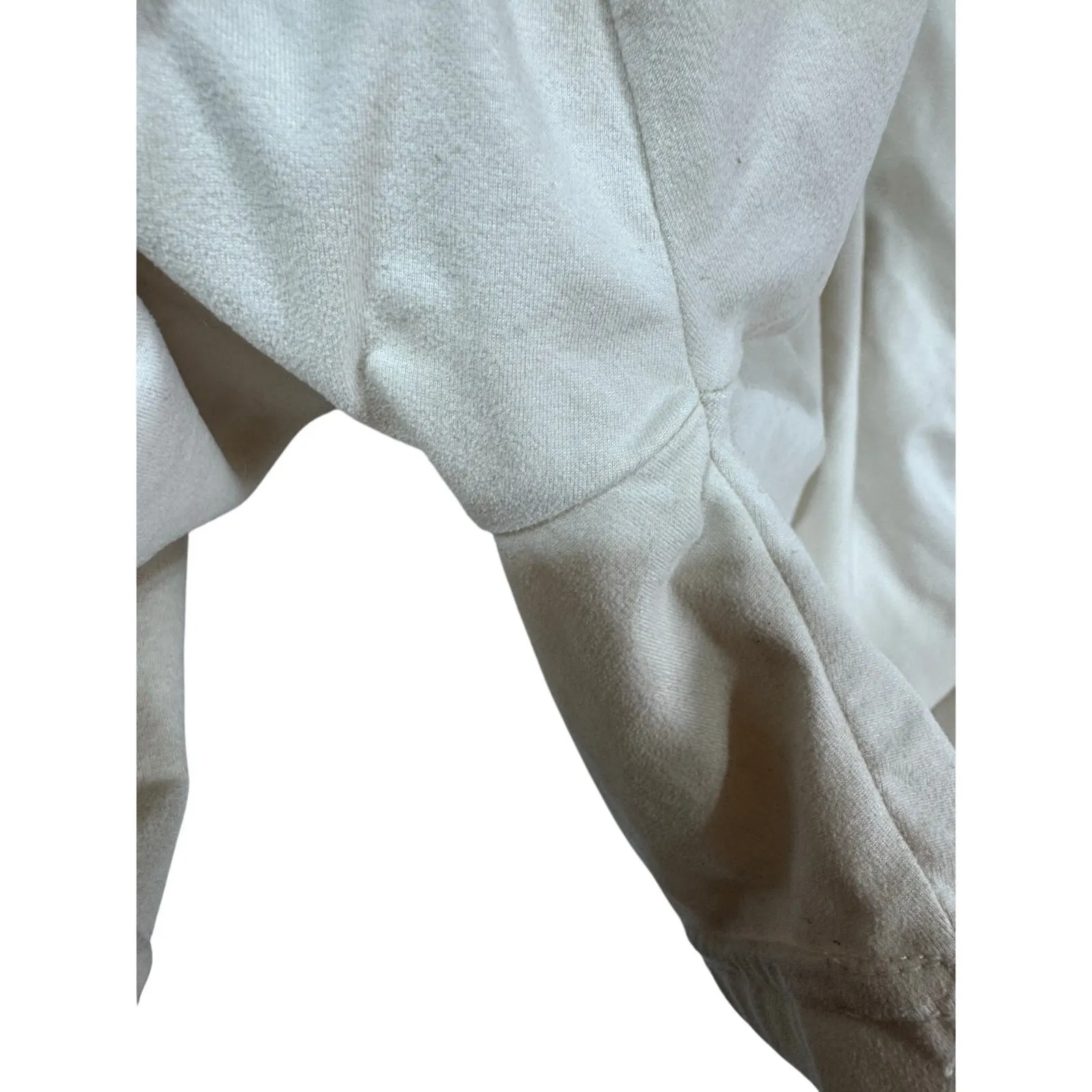 Conceited Women's Beige High Waist Ruched Lounge Shorts Stretch Comfy Size Large - Image 2