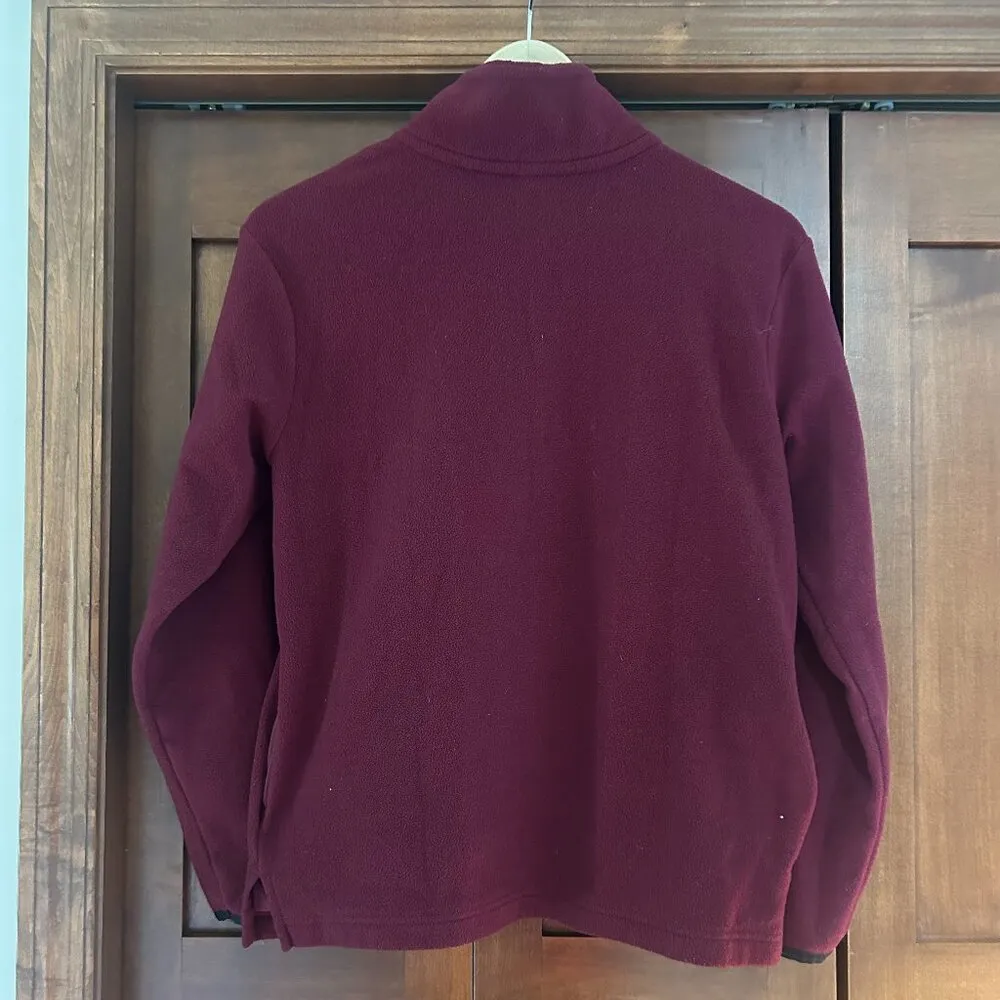 Victoria Secret Pink Women's Casual Half Zip Pullover Sweater Burgundy Size Sm Red - Image 3