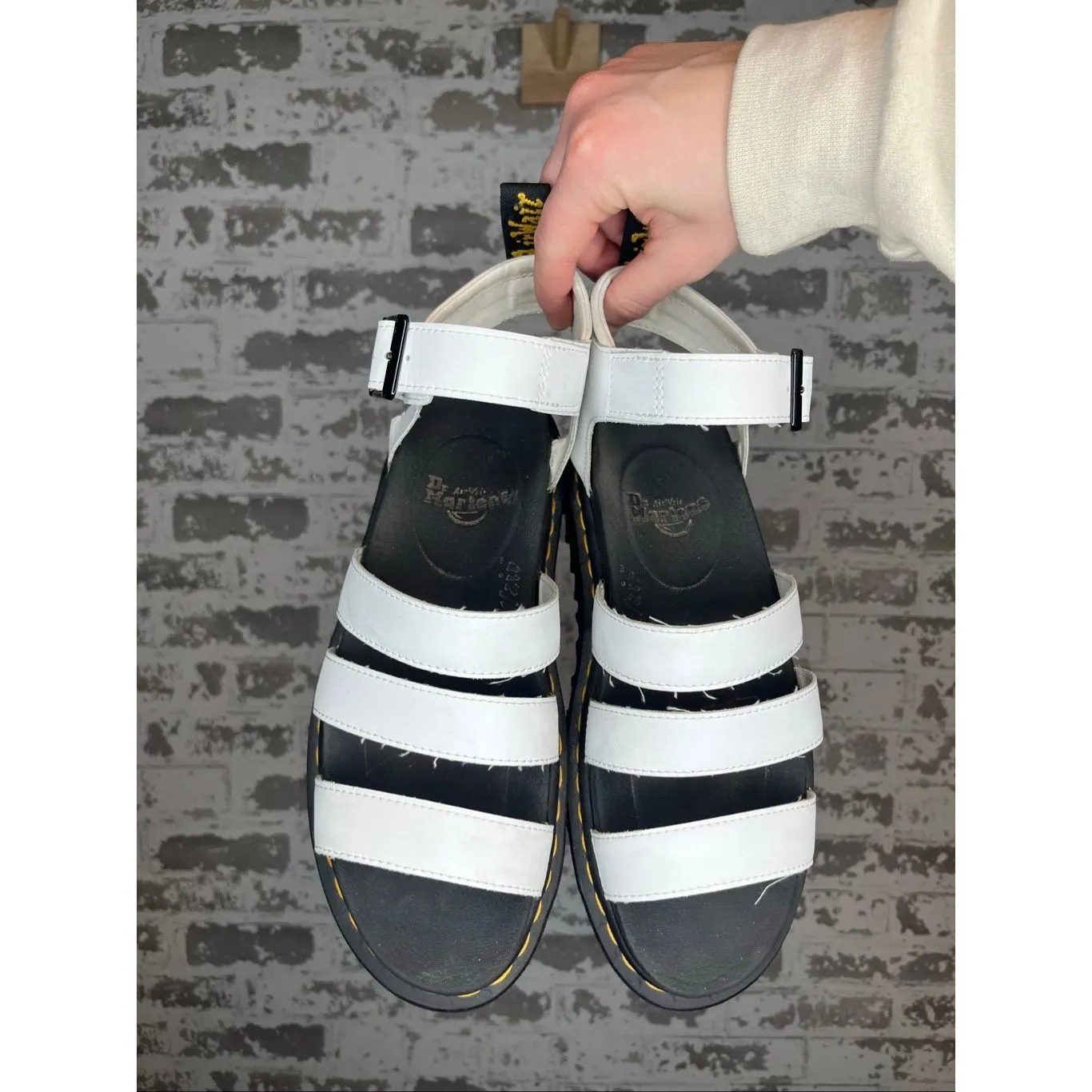 Doc martens | women white Blair sandals leather - Image 2