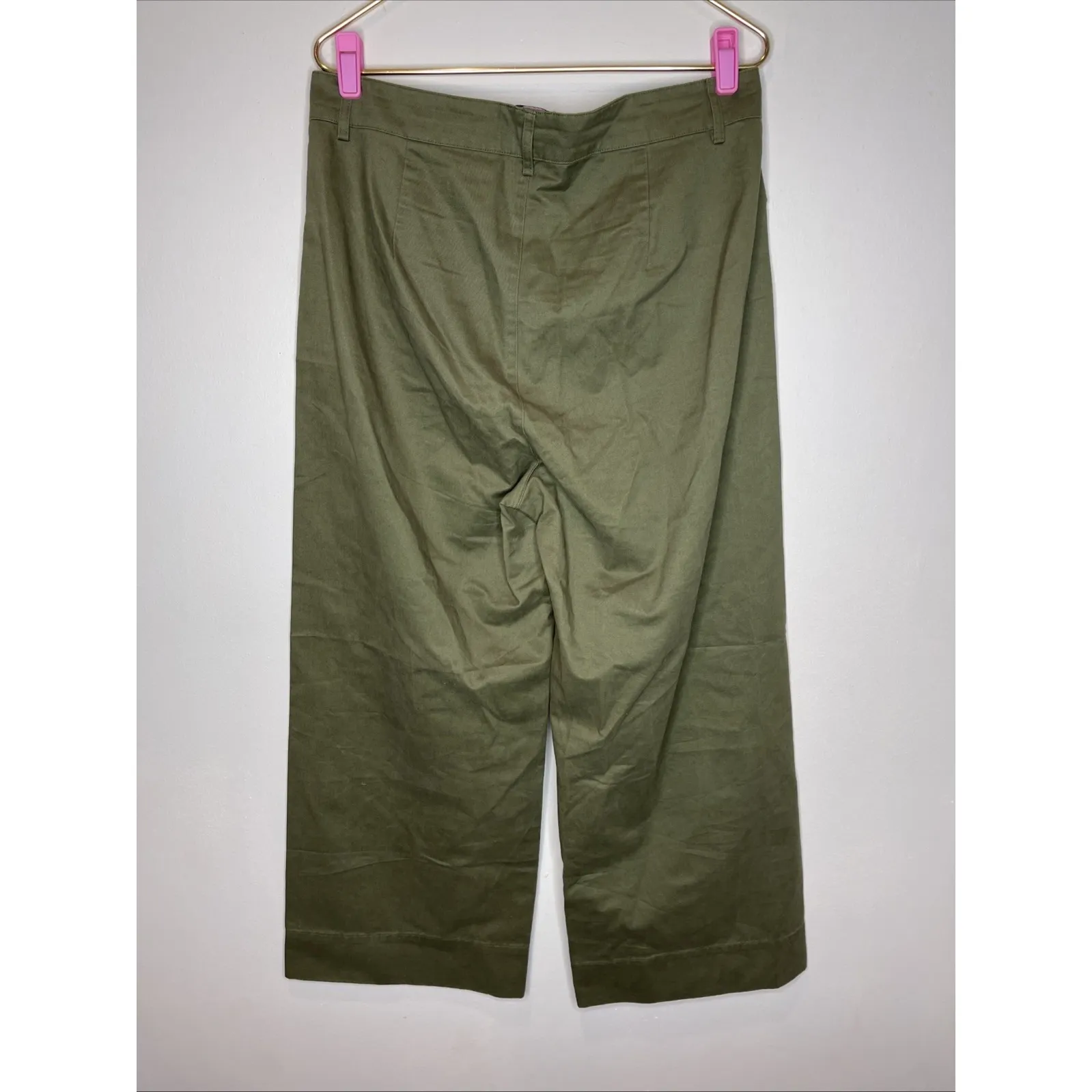 Tuckernuck‎ Wide Leg Green Davis Kakhi Pant Sz 10 - Image 7