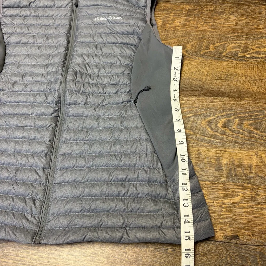 Eddie Bauer First Ascent Vest Womens Large Stormdown 800 Down Gray Puffer - Image 6