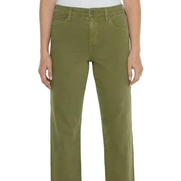 Liverpool Kennedy Crop Straight Jeans Plus Size 22W Eucalyptus Green NEW - Image 2