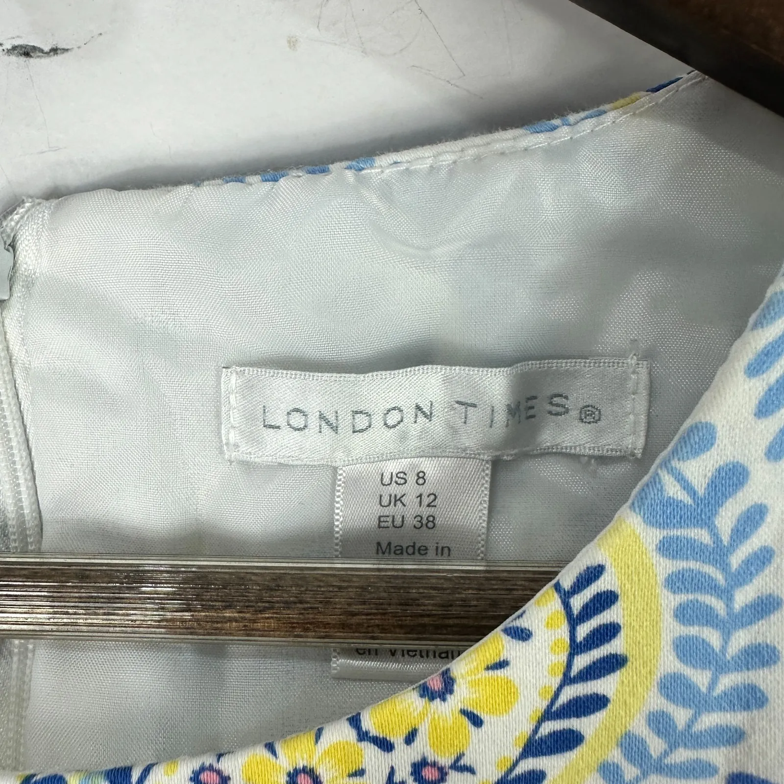 London Times Dress 8 Floral Paisley Sheath Multicolor Mod Boho‎ Resort 70s Retro - Image 3