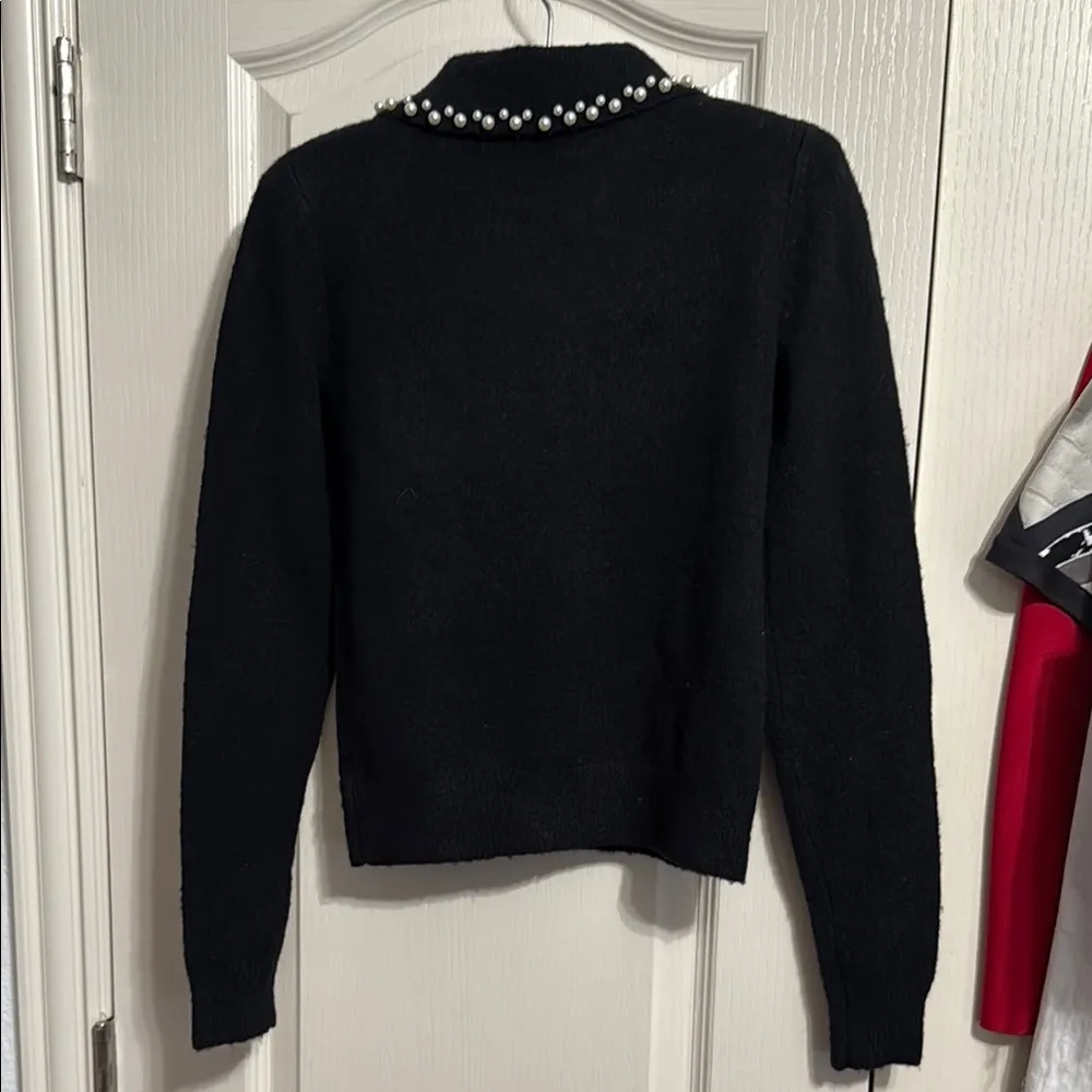 💖 NWT Copper Key Black Sweater with Pearl Collar - Image 4