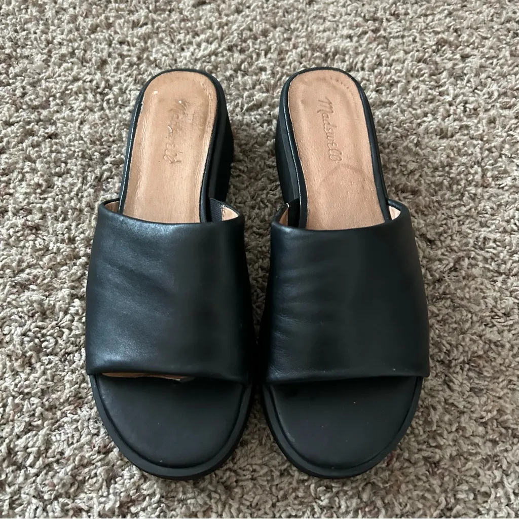 Madewell The Meesha Platform Mule Black Size 9.5 - Image 3