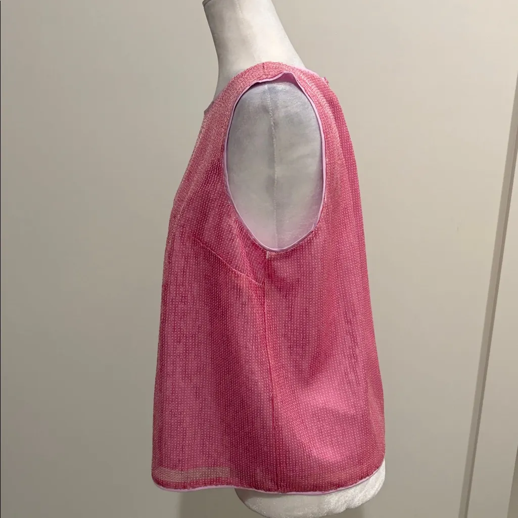 New with Tags JCrew Factory Pink Sequin Shell Sz M Size M - Image 4