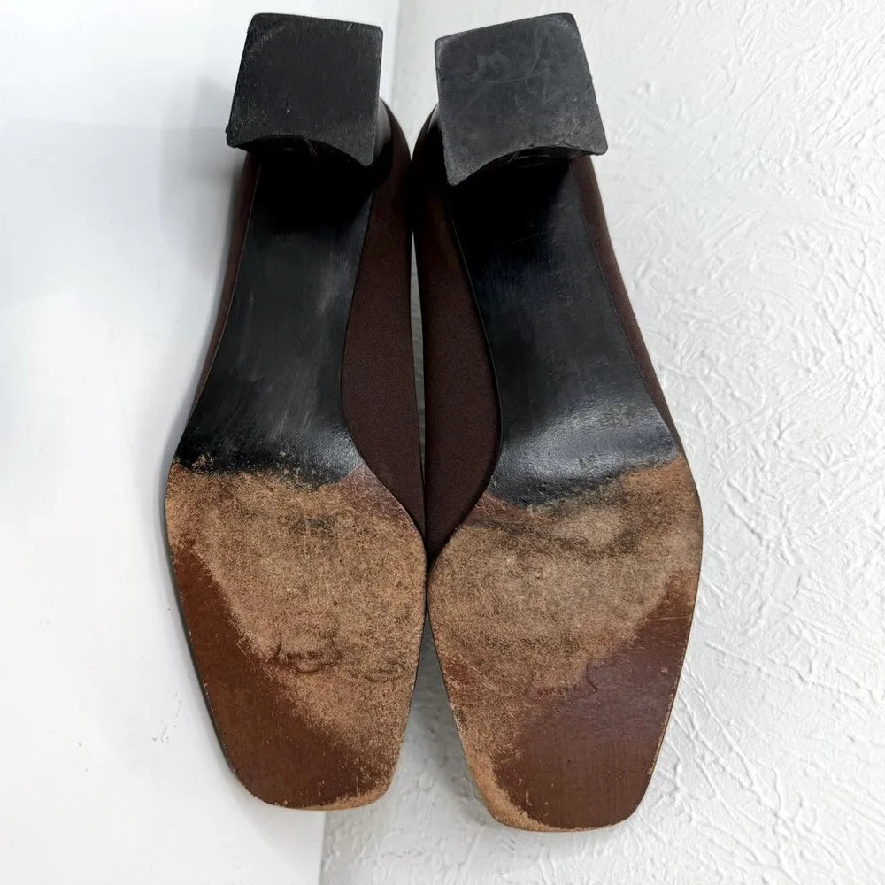 Stuart Weitzman Chocolate Brown Square Toe Heels – Women’s Size 7.5 - Image 6