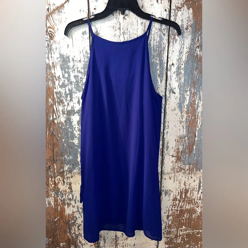 Ya Los Angeles royal blue pleated dress size Medium - Image 2