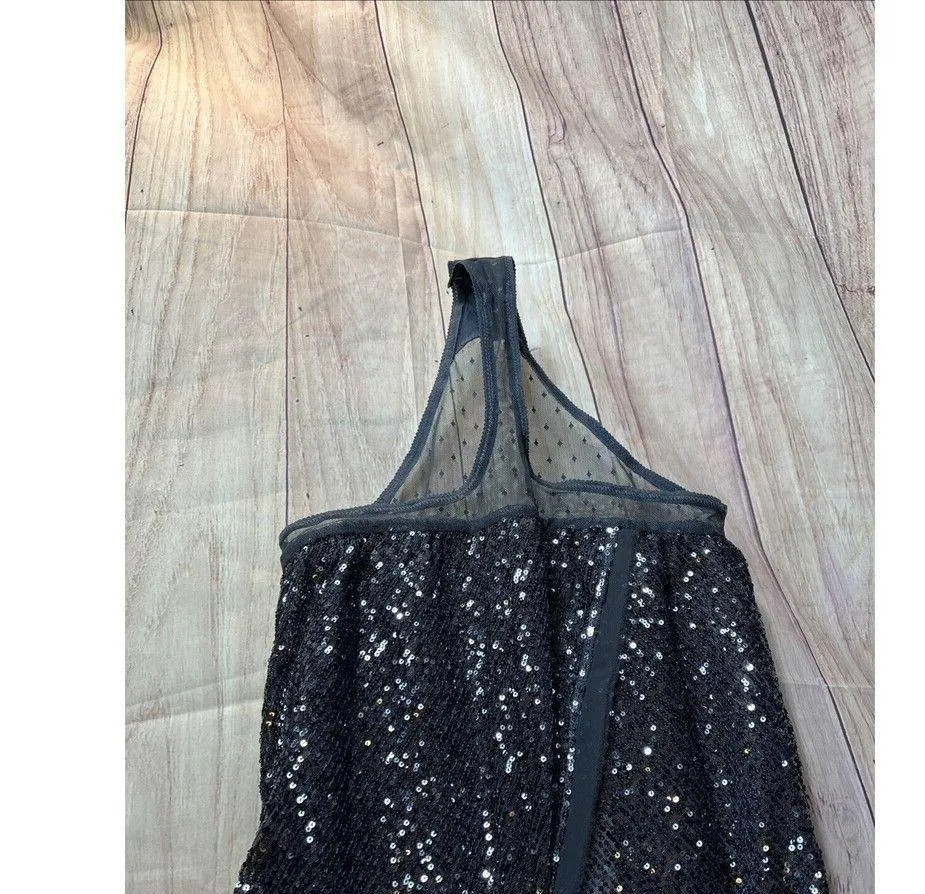 Free People Bodysuit Womens Medium Sequin Spark Party Event Concert 170/96A - Image 9