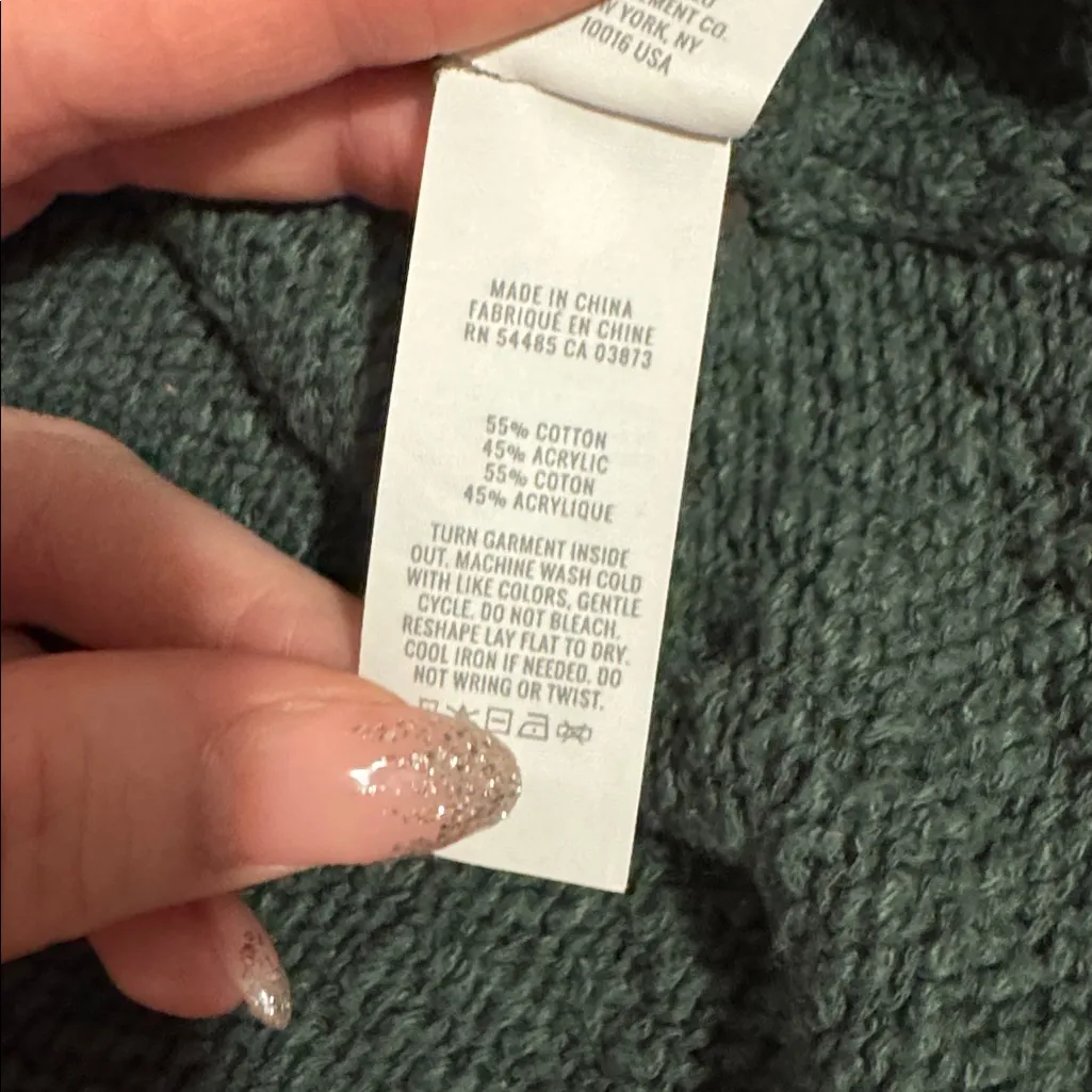 Aerie Forest Green Scoop Neck Sweater Small - Image 5