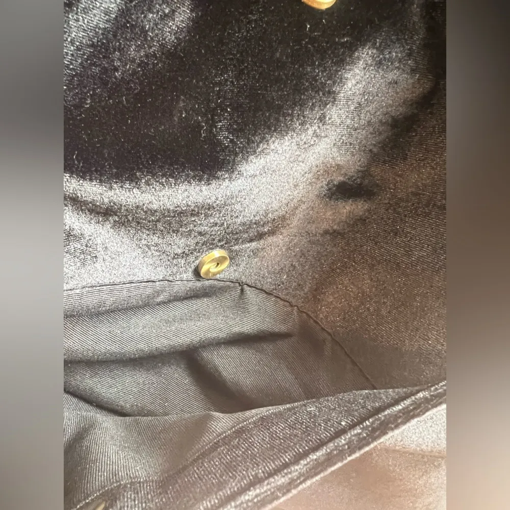 Black Corduroy Velvet Shoulder Purse Bag, Magnetic, Holidays - Image 6