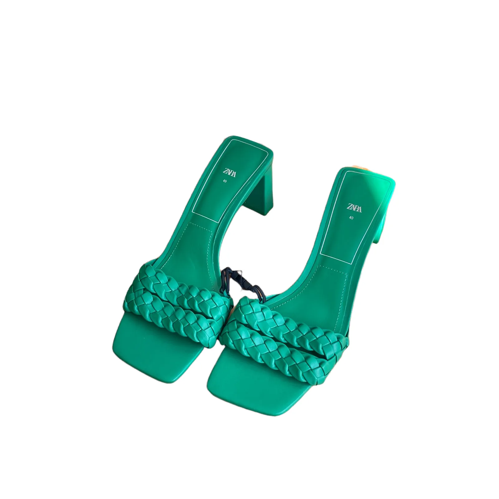 NWOT Zara HEELED WOVEN SANDALS Size EU40 - Image 2