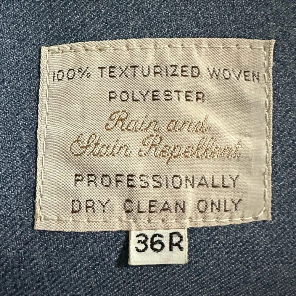 Vintage Classic Johnny Carson Lined Trench Coat Men's Size 36 R Blue - Image 9