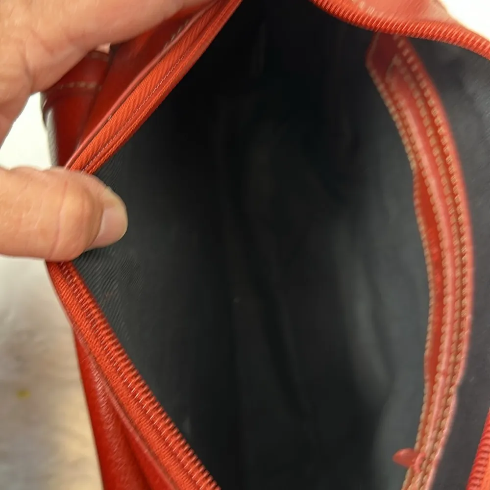 Jones New York Vintage Red leather purse shoulder bag - Image 9