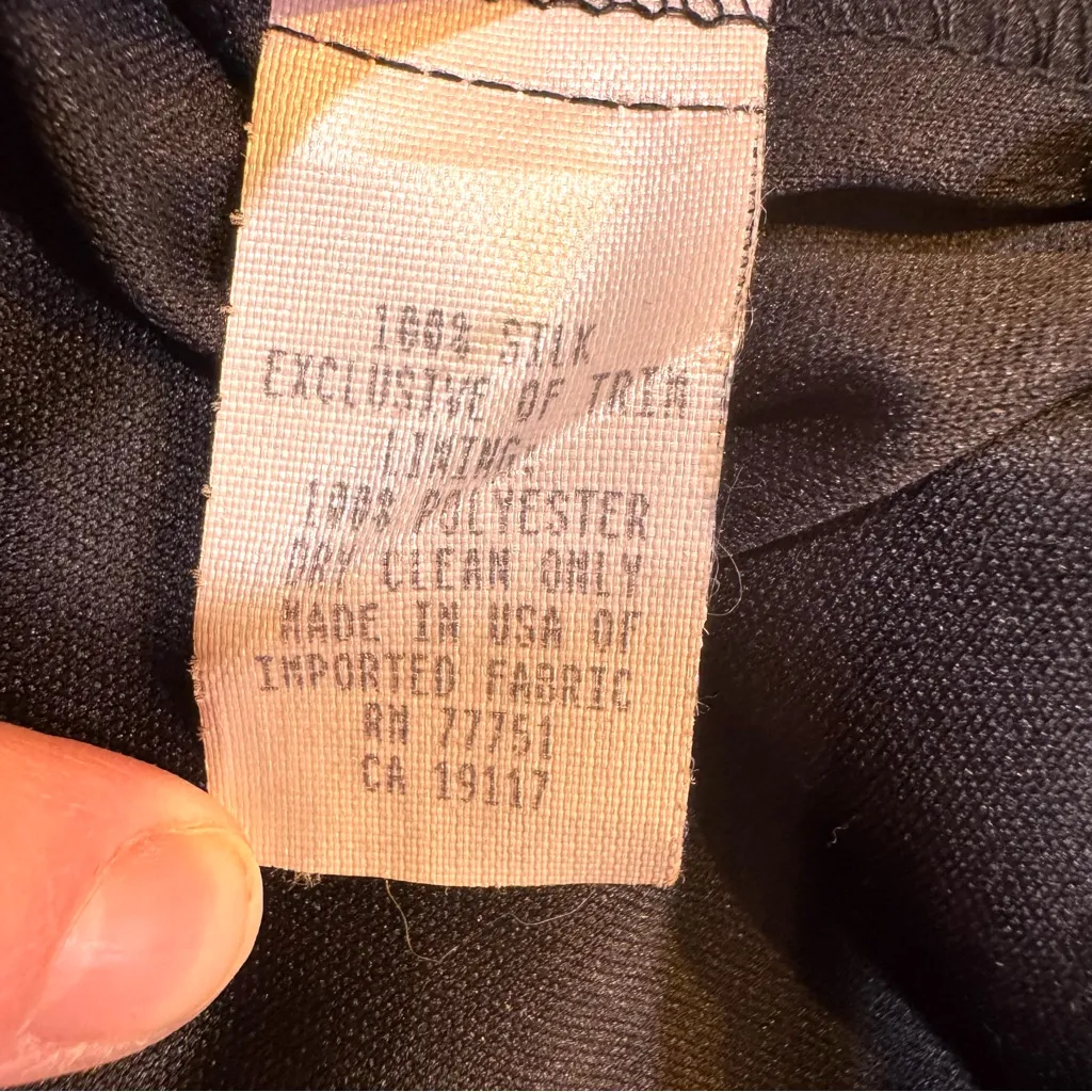 Vintage Betsey Johnson New York Black Silk Slip Skirt A-Line Size 6 - Image 5