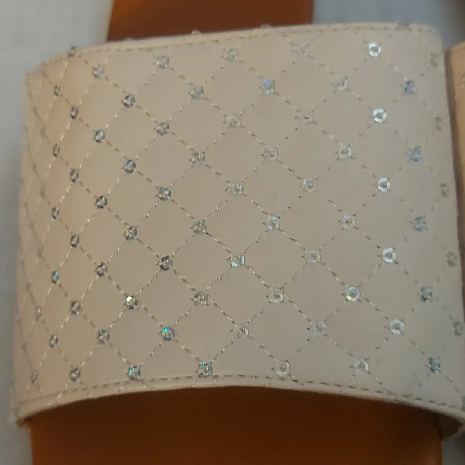 Open Toe Slide Sandal Size 41(10) Classic Neutral Vacation Coconut Girl Grandma Silver - Image 4