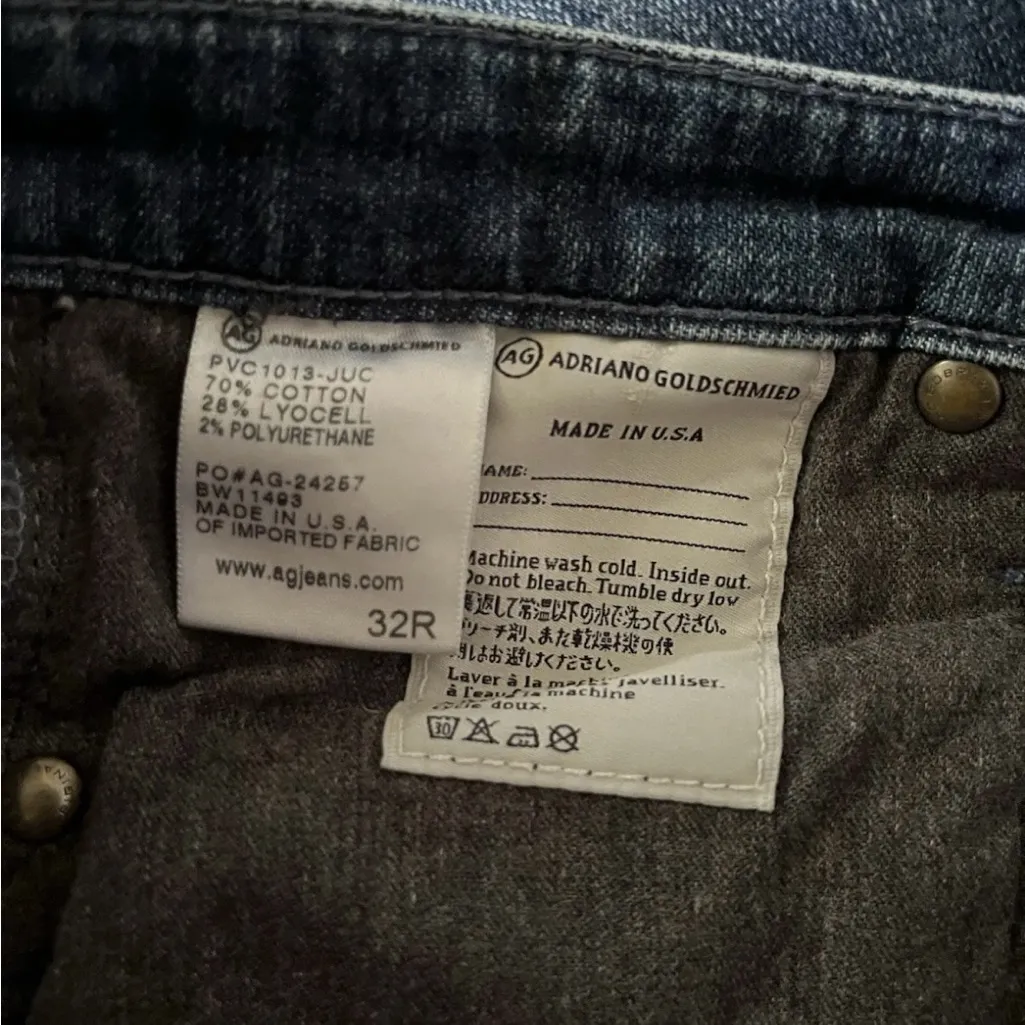 Adriano Goldschmied Bootcut Flare Mid Rise Jeans Womens Sz 32 Denim Made In USA - Image 8