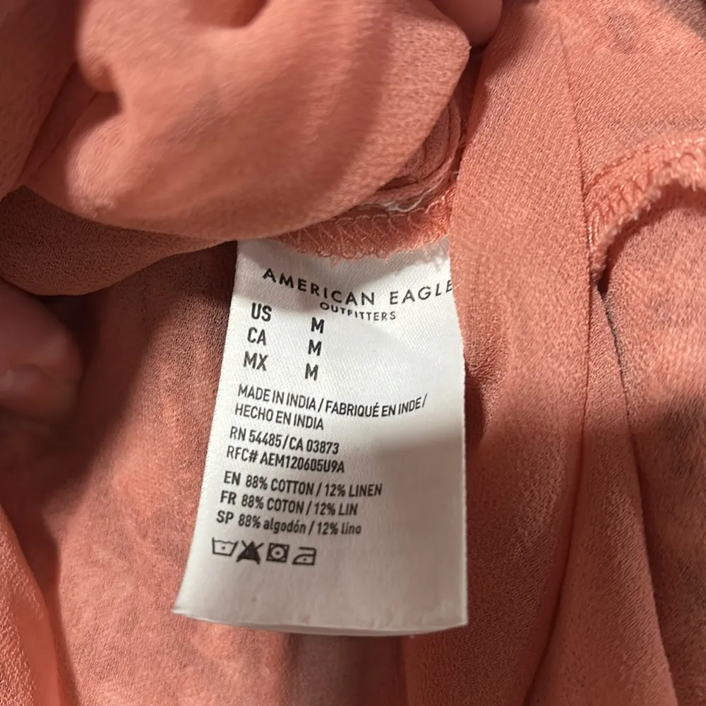 American Eagle Floral Pleated Linen Blend Mini Skirt Mauve Pink Size Medium - Image 4