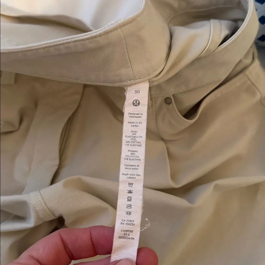 Lululemon City Sleek Barrel-Leg Pant *Light Utilitech, Size 30, Bone - Image 12