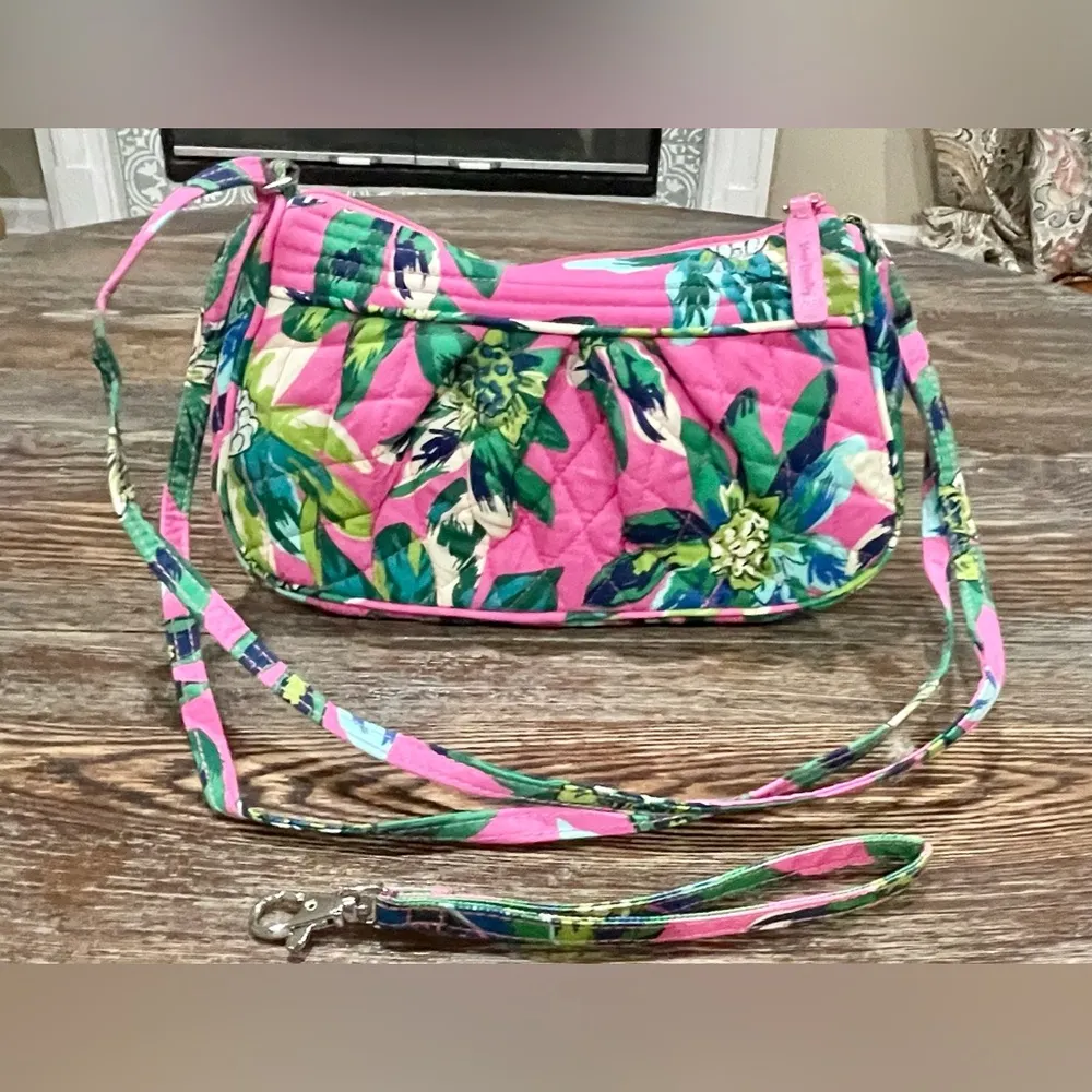 Vera Bradley Pink Tropical Paradise “Frannie” Small Crossbody Bag/Purse-NWOT - Image 3