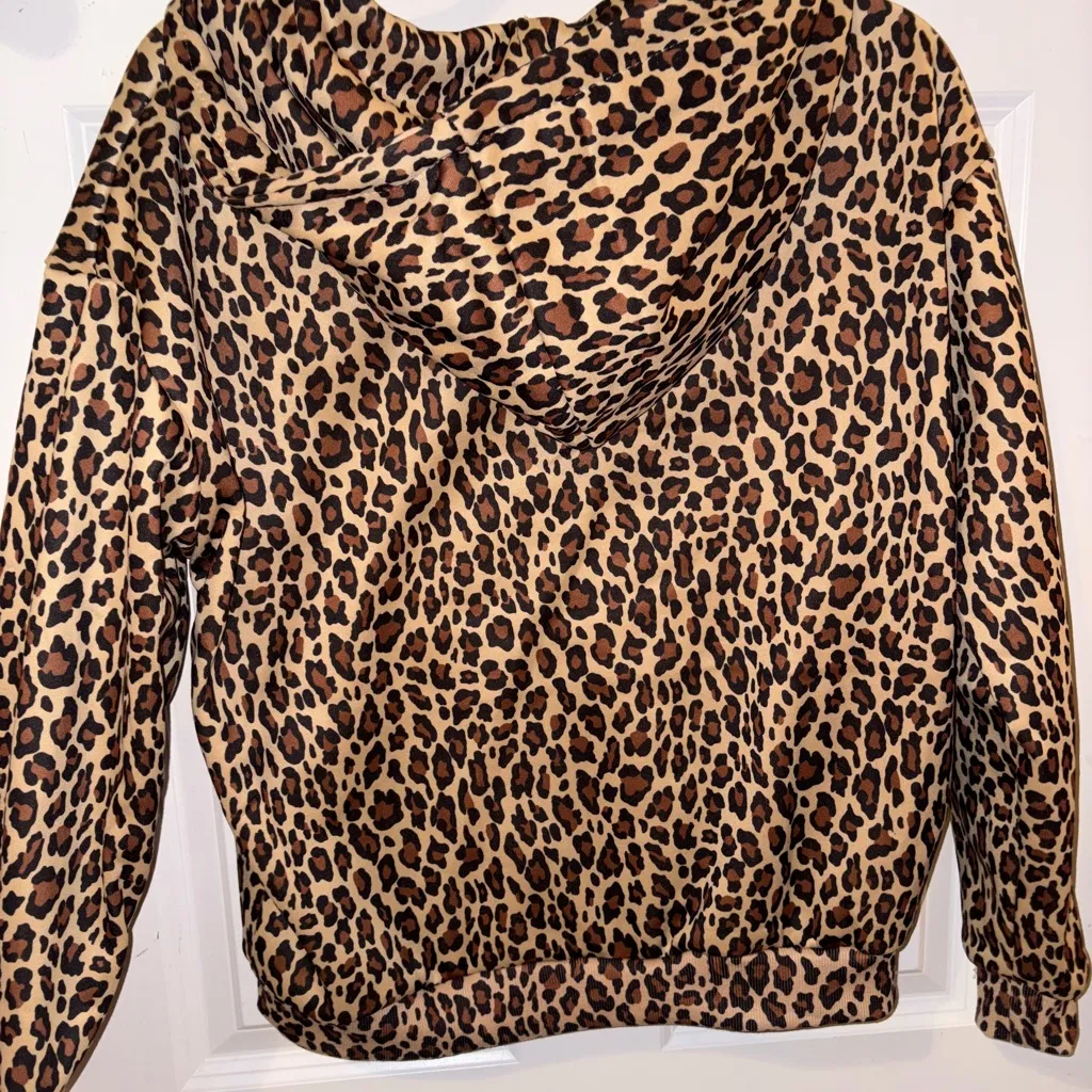 Leopard Print zip up Brown - Image 2