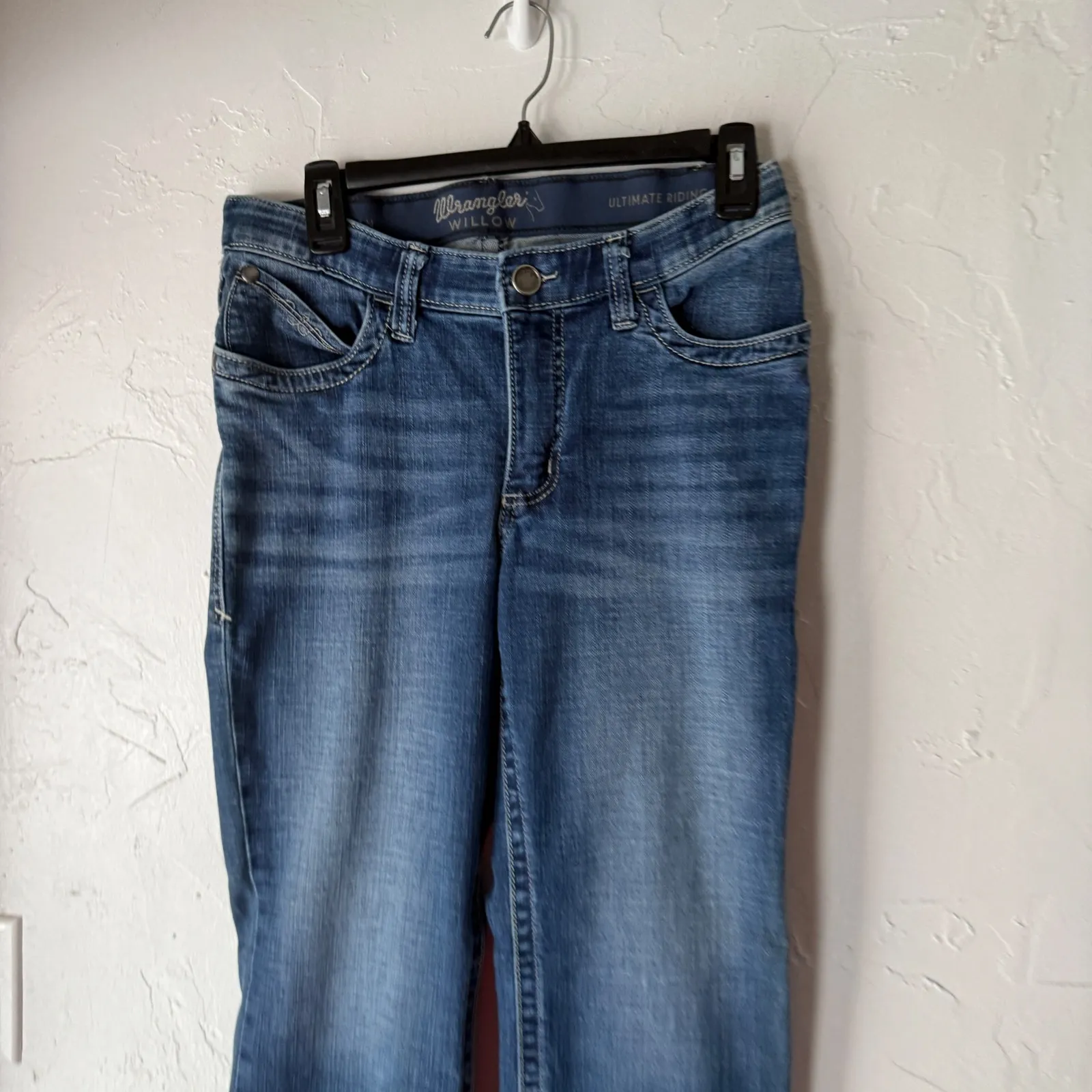 Wrangler Willow Ultimate Riding Jeans Women Denim Bootcut 9 X 34 Tall Western - Image 3