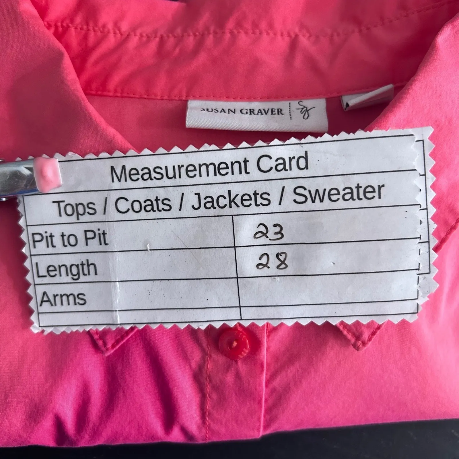 Susan Graver‎ Button Up Blouse Pink 16 - Image 10