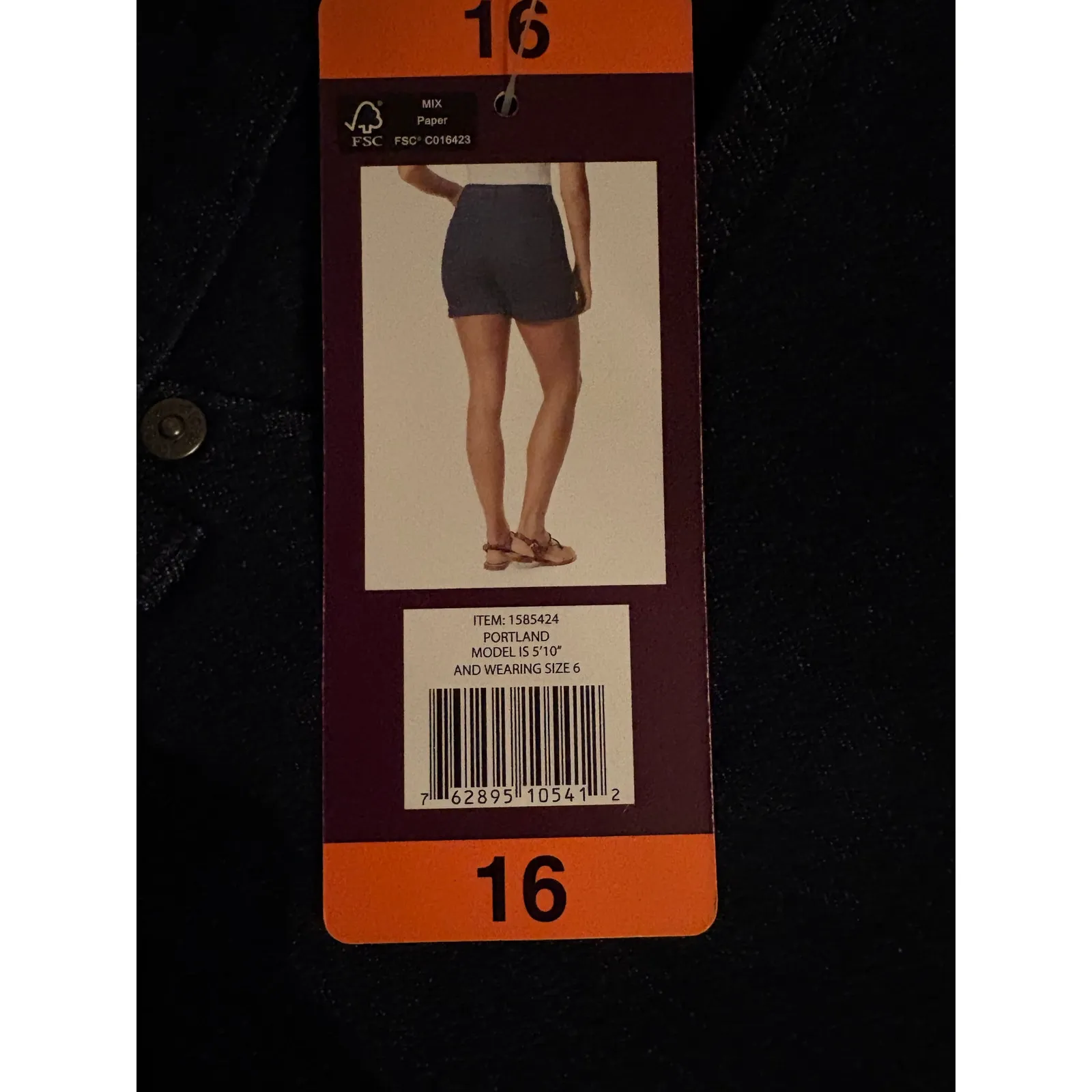 Gloria Vanderbilt Jean shorts Portland NEW short length high rise 16 - Image 3