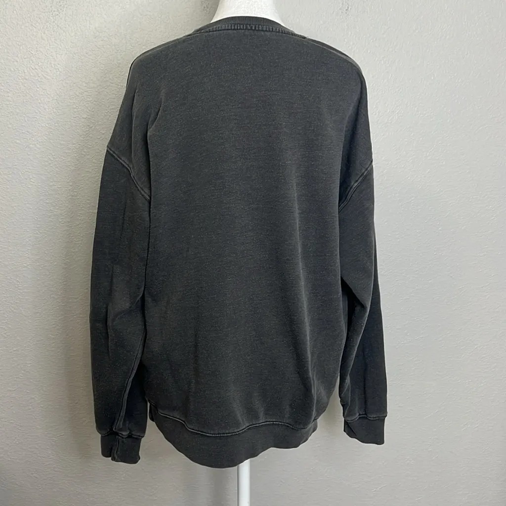 Def Leppard Graphic Sweatshirt Gray/Rose Gold Estimated Size Large - Image 4