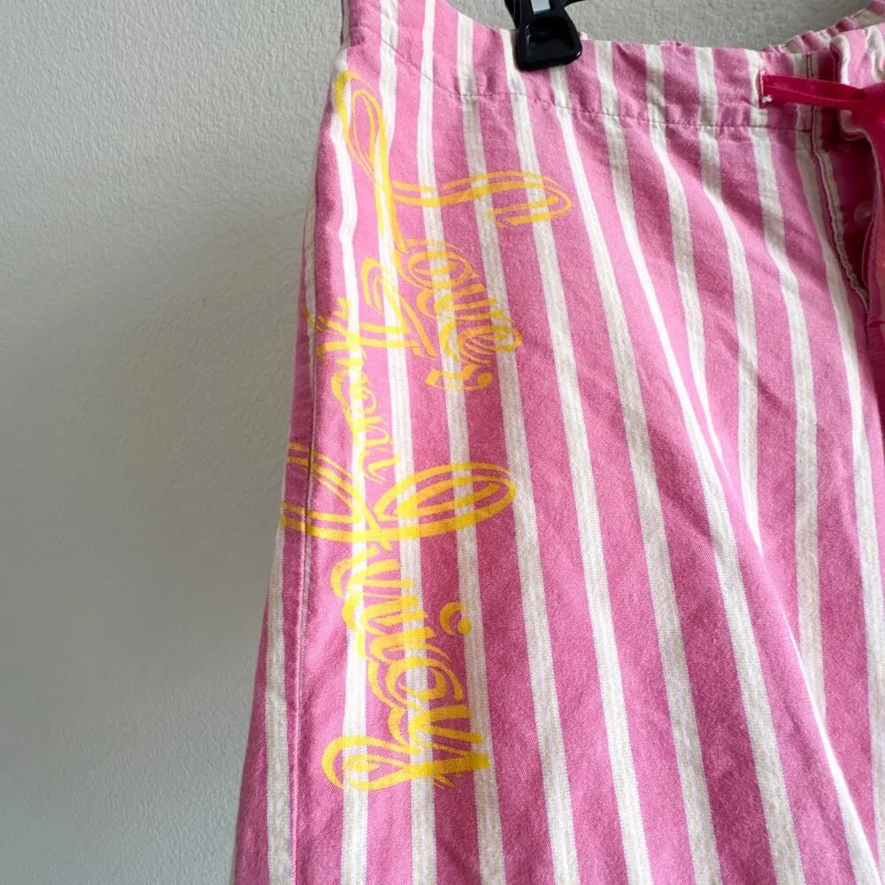 Juicy Couture Pink Stripe Love from Juicy Capri Pants Size Medium - Image 4