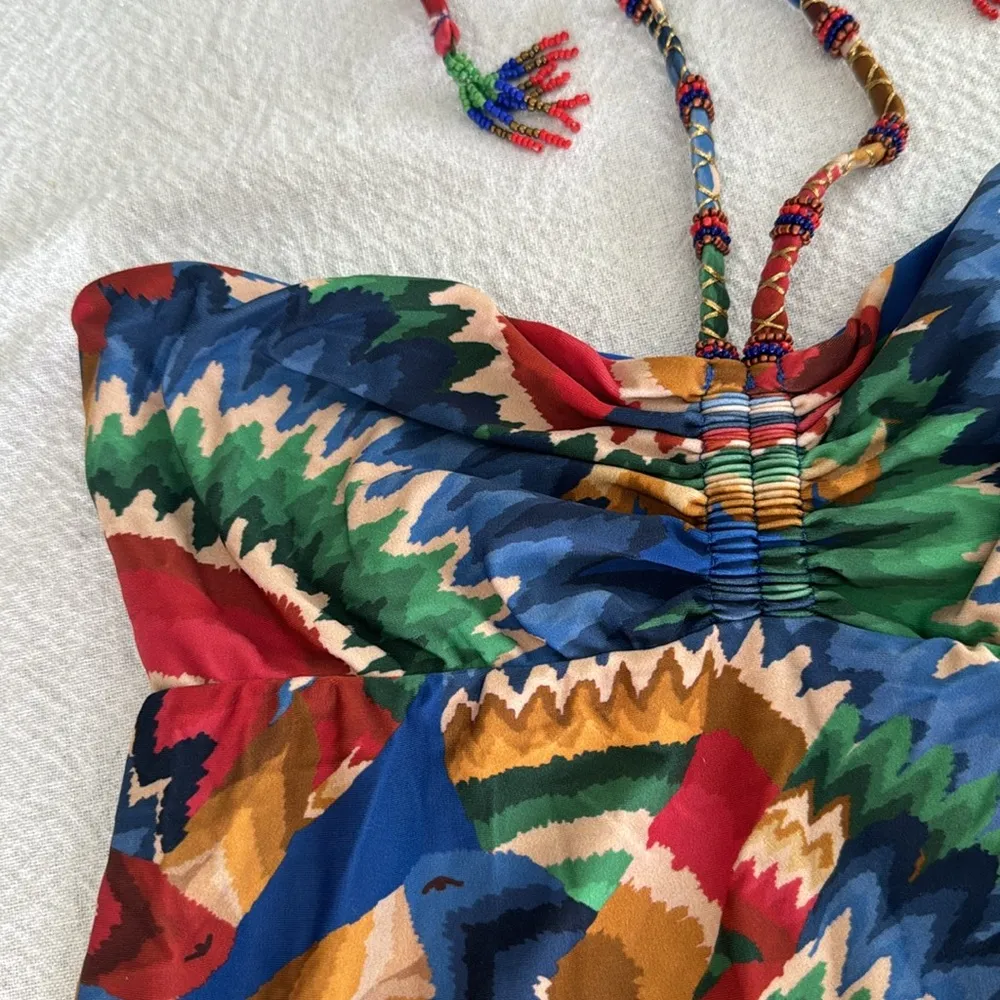 Farm Rio Chevron Toucans One Piece, size Medium, $189 - Image 14