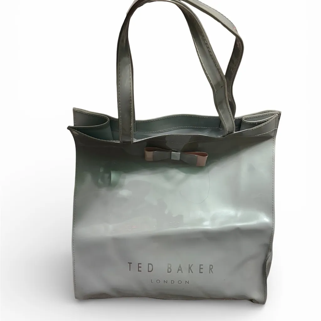 Ted Baker Jelly Gray Tote with Pink Accent Bowtie - Image 2