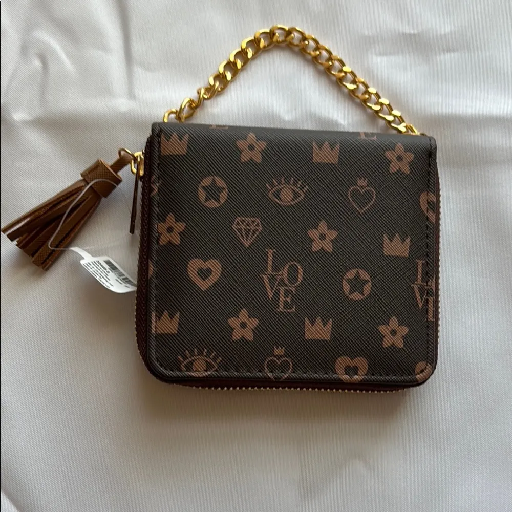 Claire’s Status Icons Zip Around Wallet Brown - Image 2