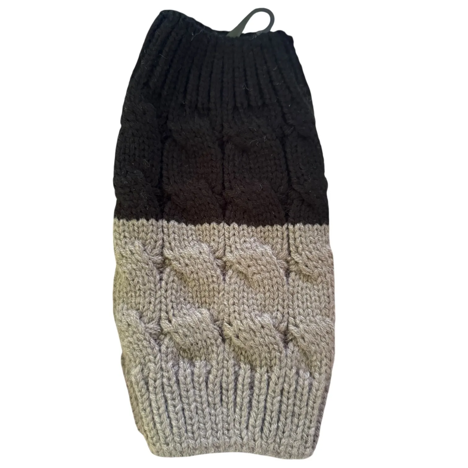 Muk Luks Knit Black & Gray Reversible Boot Topper - Image 2