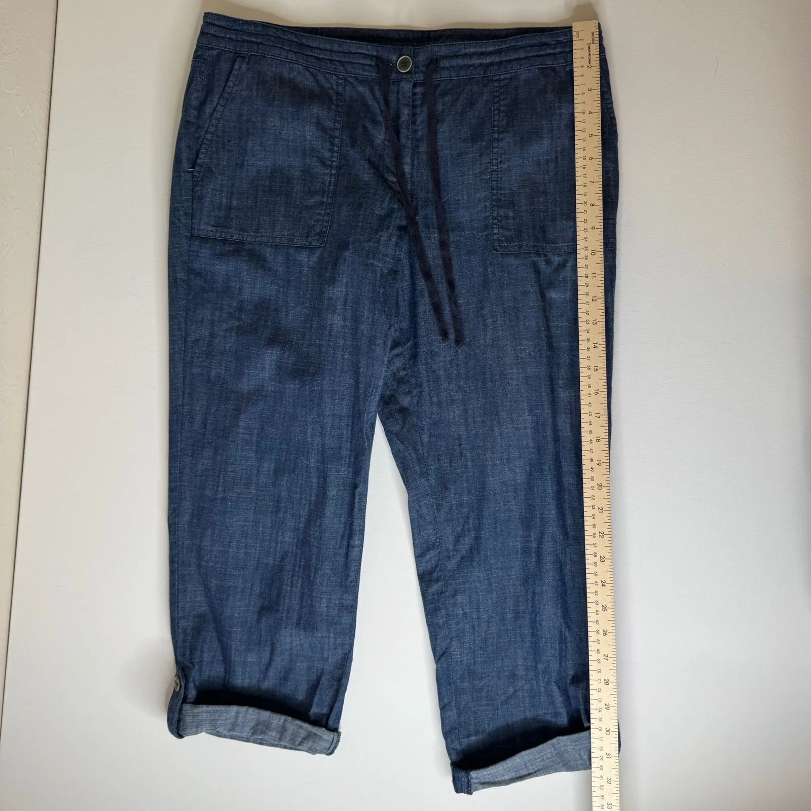 Talbots Womens Signature Chambray Jogger Pants Sz 12P | Everyday Staple Capsule‎ - Image 9