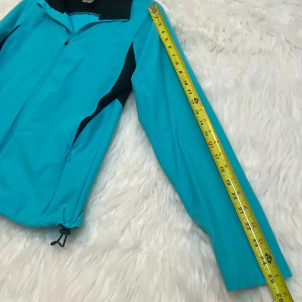 C9 by Champion Windbreaker Jacket Mesh Vent Turquoise Black Medium Full Zip Jack Blue - Image 9
