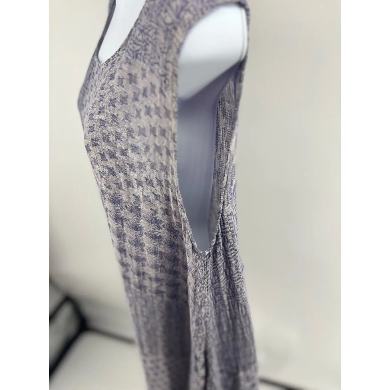 La Bottega Di Brunella Linen Top Womens Blue Tank Lagenlook Italy Gauze Size XL - Image 7