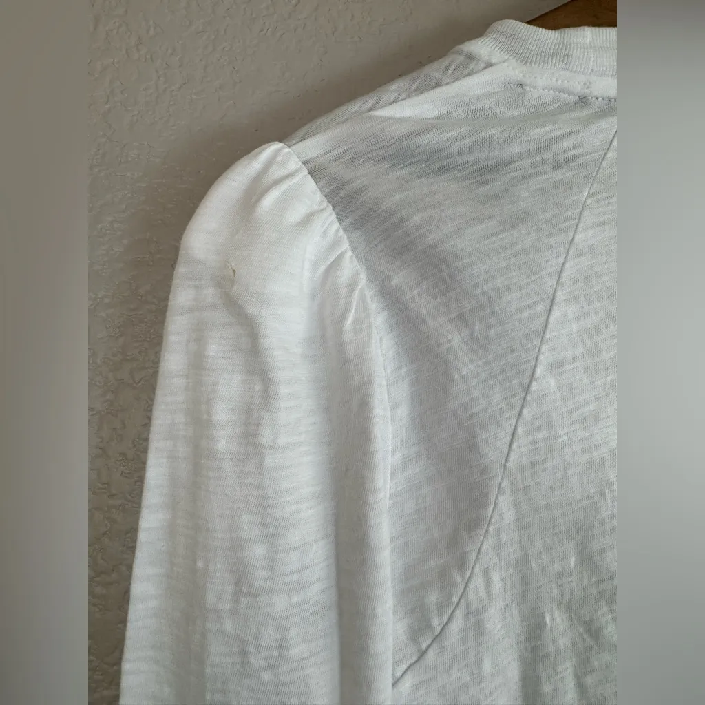 Veronica Beard Jean Mason Baseball Long Sleeve Pima Tee in White Small $138 - Image 10