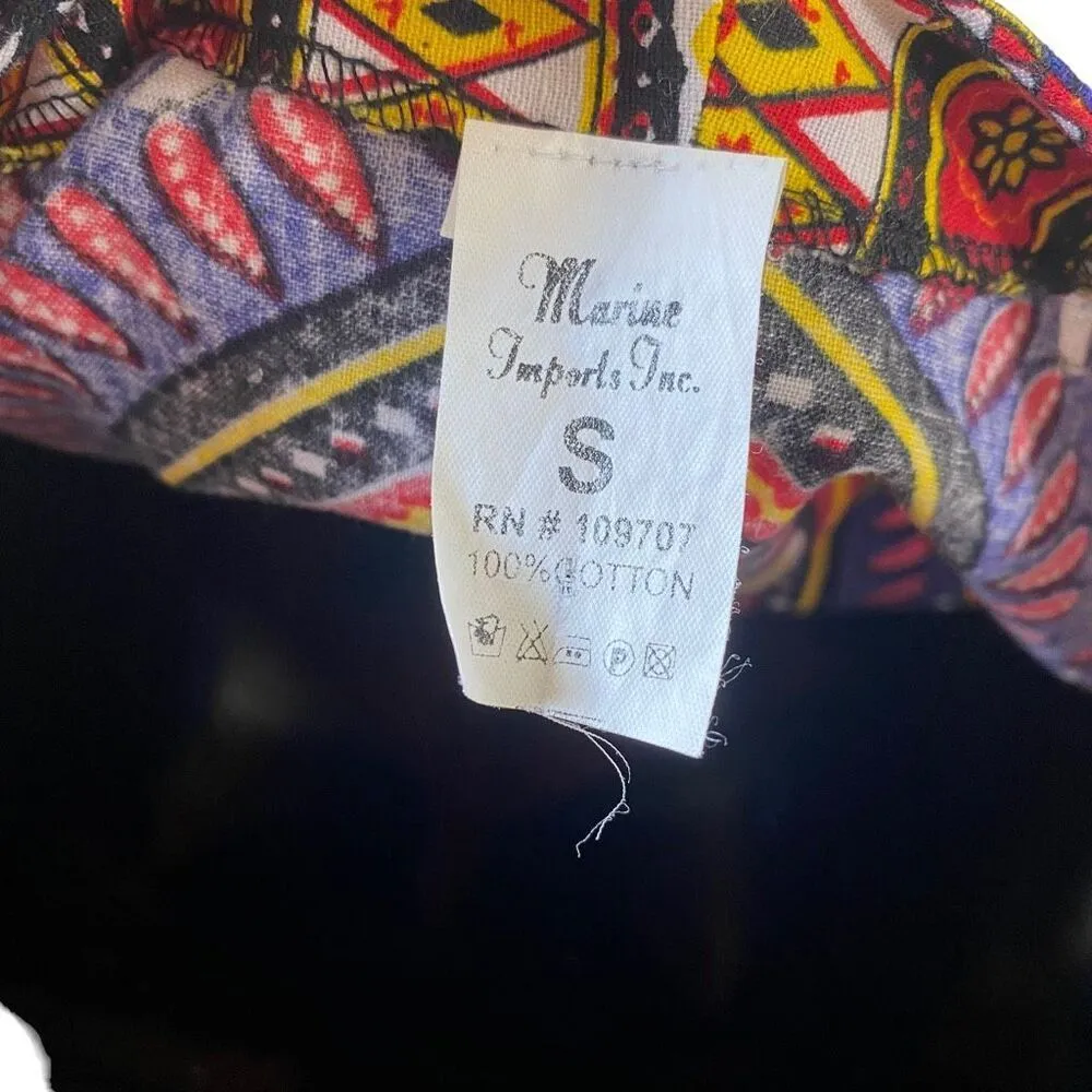 Dashiki Bell Sleeved Dress Size S Blue - Image 3